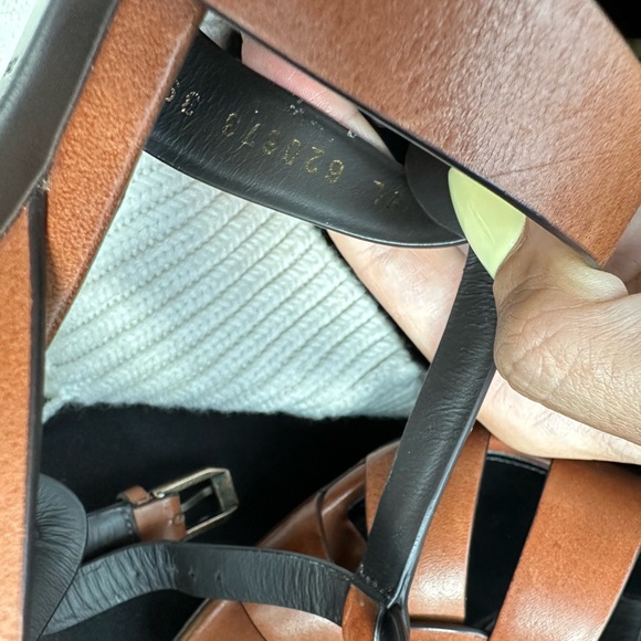 Yves Saint Laurent Tribute woven leather sandals - Picture 6 of 11